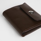 Портмоне мужское на магните, отдел для купюр, для карт, для монет, цвет коричневый - Фото 5