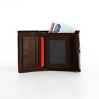 Портмоне мужское на магните, отдел для купюр, для карт, для монет, цвет коричневый - Фото 2