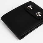 Портмоне мужское на магнитах, отдел для купюр, для карт, для монет, чёрное - Фото 4