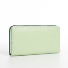Кошелёк женский на молнии, зелёный - фото 57991383