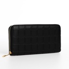 Кошелёк на молнии, большой, четыре отделения, чёрный - Фото 4