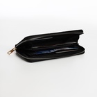 Кошелёк на молнии, большой, четыре отделения, чёрный - Фото 3