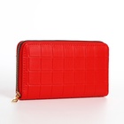 Кошелёк женский, четыре отделения, на молнии, красный - Фото 4