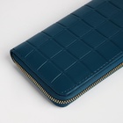 Кошелёк на молнии, четыре отделения, большой, синий - Фото 2