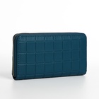 Кошелёк на молнии, четыре отделения, большой, синий - Фото 5