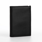 Портмоне мужское без застёжки, 3 в 1, отдел автодокументов, паспорта, карт, купюр, чёрное - Фото 8