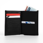 Портмоне мужское без застёжки, 3 в 1, отдел автодокументов, паспорта, карт, купюр, чёрное - Фото 2