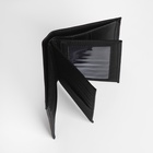 Портмоне мужское, без застёжки, 3 в 1, автодокументы, паспорт, чёрное - Фото 5