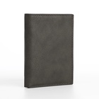 Портмоне мужское без застёжки, 3 в 1, отдел автодокументов, паспорта, карт, купюр, цвет серый - Фото 8