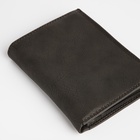 Портмоне мужское без застёжки, 3 в 1, отдел автодокументов, паспорта, карт, купюр, цвет серый - Фото 6