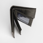 Портмоне мужское без застёжки, 3 в 1, отдел автодокументов, паспорта, карт, купюр, цвет серый - Фото 5