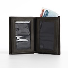 Портмоне мужское без застёжки, 3 в 1, отдел автодокументов, паспорта, карт, купюр, цвет серый - Фото 3