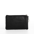 Ключница - кошелёк на молнии, длина 12 см, кольцо, цвет чёрный - Фото 2