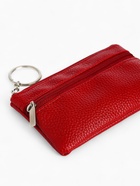Ключница-кошелёк на молнии, с кольцом, размер 12×1×7.5 см, красная - Фото 4