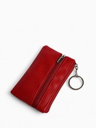 Ключница-кошелёк на молнии, с кольцом, размер 12×1×7.5 см, красная - Фото 6