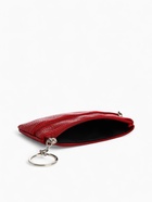 Ключница-кошелёк на молнии, с кольцом, размер 12×1×7.5 см, красная - Фото 3