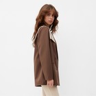 Пиджак женский с накидкой MINAKU: Casual Collection  цвет коричневый, р-р 42 - Фото 4