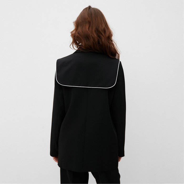 Пиджак женский с накидкой MINAKU: Casual Collection  цвет черный, р-р 46