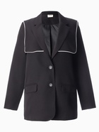 Пиджак женский с накидкой MINAKU: Casual Collection, чёрный, размер 52 - Фото 7