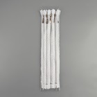 Молния металлическая, №3, неразъёмная, замок автомат, 30 см, белая - Фото 4