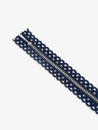 Молния металлическая, №3, неразъёмная, замок автомат, 30 см, тёмно-синяя - Фото 4