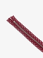 Молния металлическая, №3, неразъёмная, замок автомат, 30 см, бордовая - Фото 4