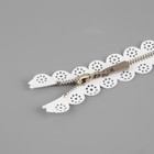 Молния металлическая, №3, неразъёмная, замок автомат, 30 см, белая - Фото 2