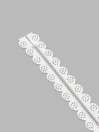 Молния металлическая, №3, неразъёмная, замок автомат, 30 см, белая - Фото 4