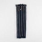 Молния металлическая, №3, неразъёмная, замок автомат, 30 см, тёмно-синяя - Фото 4