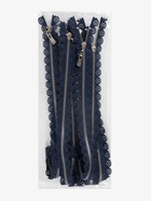 Молния металлическая, №3, неразъёмная, замок автомат, 30 см, тёмно-синяя - Фото 5