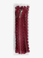 Молния металлическая, №3, неразъёмная, замок автомат, 30 см, бордовая - Фото 5