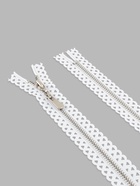 Молния металлическая, №3, неразъёмная, замок автомат, 60 см, звенья цвет никель, белая - Фото 3