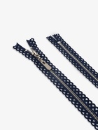 Молния металлическая, №3, неразъёмная, замок автомат, 60 см, тёмно-синяя - Фото 3