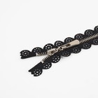 Молния металлическая, №3, неразъёмная, замок автомат, 60 см, чёрная, никель - Фото 2