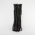 Молния металлическая, №3, неразъёмная, замок автомат, 60 см, чёрная, никель - Фото 4