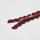 Молния металлическая, №3, неразъёмная, замок автомат, 60 см, бордовая - Фото 2