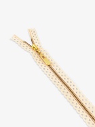 Молния металлическая, №3, неразъёмная, замок автомат, 30 см, бежевая - Фото 3