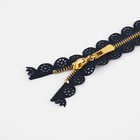 Молния металлическая, №3, неразъёмная, замок автомат, 30 см, тёмно-синяя - Фото 2