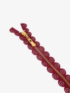 Молния металлическая, №3, неразъёмная, замок автомат, 30 см, бордовая - Фото 3