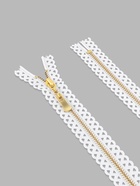 Молния металлическая, №3, неразъёмная, замок автомат, 60 см, декоративная, белая - Фото 3