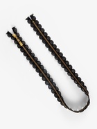 Молния металлическая, №3, неразъёмная, замок автомат, 60 см, золотистые звенья, чёрная - Фото 2