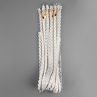 Молния металлическая, №3, неразъёмная, замок автомат, 60 см, белая - Фото 4