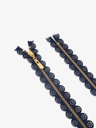 Молния металлическая, №3, неразъёмная, замок автомат, 60 см, декоративная, тёмно-синяя - Фото 3