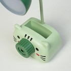 УЦЕНКА Настольная лампа "Киса" LED 3Вт USB зеленый 9,5х7,4х22 см RISALUX - Фото 10