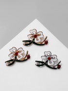 Брошь «Цветок» с двумя листьями, МИКС (комплект 12 шт) - фото 50201855