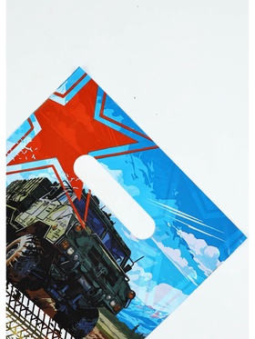 Пакет подарочный «23 февраля», полиэтиленовый с вырубной ручкой, 20?30 см, 30 мкм (комплект 50 шт)