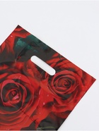 Пакет «Алые розы», полиэтиленовый с вырубной ручкой, 30?40 см, 50 мкм (комплект 50 шт) - фото 65406401