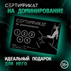 Сертификат «Доминирование «, 11.5×8 см, 18+ 9950413 - фото 13607821