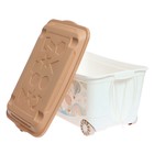 Ящик для хранения игрушек «Воздушные шары» на колёсах, 45 л, 58×39×33.5 см, тёмно - бежевый - Фото 4