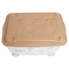 Ящик для хранения игрушек «Воздушные шары» на колёсах, 45 л, 58×39×33.5 см, тёмно - бежевый - Фото 6